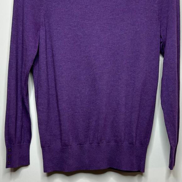 Lane Bryant Purple Cardigan Sweater Size 14 V Neck Grandpa Style - Picture 8 of 8